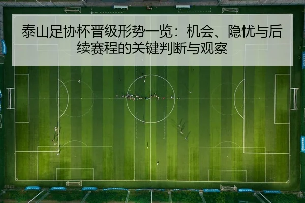 泰山足协杯晋级形势一览：机会、隐忧与后续赛程的关键判断与观察